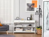 Console Table Side Desk w/ Shelves Drawers Open Top X Support Frame Living Room Hallway Home Office T3398P329949