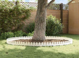 Lawn Edgings 10 pcs White 103 x 0.05 x 22 cm Steel 874789