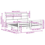 Bed Frame without Mattress White 180x200 cm Super King Solid Wood Pine 3309933