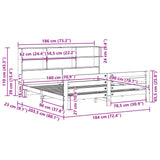 Bed Frame without Mattress White 180x200 cm Super King Solid Wood Pine 3309933