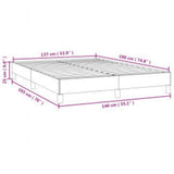 Bed Frame without Mattress Light Grey 137x190 cm Full Fabric 346758