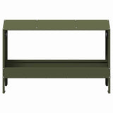 Chicken Feeding Trough Olive Green 81 x 32 x 53.5 cm 874619