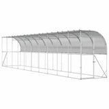 Against Wall Chicken Coop Silver 1000 x 150 x 215 cm 3434724