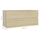 Sink Cabinet Sonoma Oak 100x38.5x45 cm Engineered Wood 804767