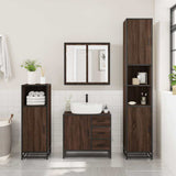 ZNTS Bathroom Sink Cabinet Brown Oak 65x33x60 cm Engineered Wood 849278