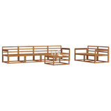 Outdoor Sofa Set 7 pcs Natural Solid Acacia Wood 3367217
