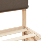 Bed Frame with Upholstered Headboard Taupe 180 x 200 cm 3398112