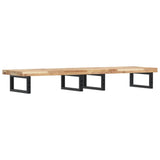 Basin Shelf Wall Mounted Steel and Solid Wood Acacia 3302705