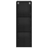 Wall Cabinet Black Oak 35 x 37 x 102 cm Engineered Wood 882909