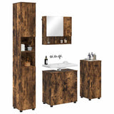 Bathroom Furniture Set 4 pcs Smoked Oak 61 x 35 x 64 cm 3392978