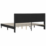 Bed Frame with Headboard Black 180 x 200 cm Velvet 42027538