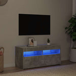 TV Cabinet with LED Lights Concrete Grey 90x35x40 cm 804386