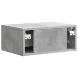 Wall-Mounted Bedside Cabinet with Drawer 2 pcs Concrete Grey 898622