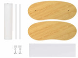 Trade Show Counter Light Brown and White 90 x 48 x 200 cm 42046603