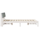 Bed frame White and light grey 120 x 200 cm Solid pine wood 878543