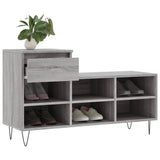 Shoe Cabinet Grey Sonoma 102x36x60 cm Engineered Wood 831370