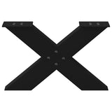 Coffee Table Legs X-Shaped 2 pcs Black 60x cm Steel 4012940