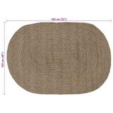 Area Rugs Grey 122 x 183 cm Jute 42010639