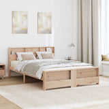 Bed Frame with Headboard Brown 140 x 200 cm Engineered Wood 3394225