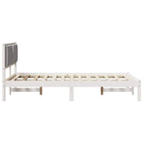 Bed Frame with Upholstered Headboard Light Grey 120 x 200 cm 878263