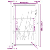 Garden Gate 100x125 cm Corten Steel Grass Design 153174