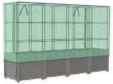 Raised Bed with Greenhouse Cover Rattan Look 160x40x153 cm 4015859