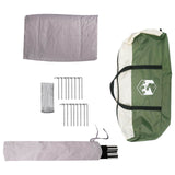 Family Tent Green 10-Person 185T Polyester with PU Coating 42017391