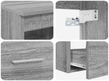 Bathroom Cabinet Set 3 pcs Grey Sonoma 49.5 x 35 x 63 cm 3405792