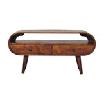 Chestnut Circular TV Stand IN3608