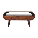 Chestnut Circular TV Stand IN3608