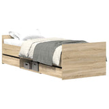 Bed Frame without Mattress Sonoma Oak 100x200 cm 3203798