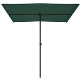 Garden Parasol with Aluminium Pole 2x1,5 m Green 47336