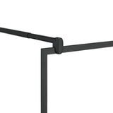Walk-in Shower Wall with Clear ESG Glass 80x195 cm Black 150752