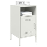 ZNTS Bedside Cabinets 2 pcs White 36x39x68 cm Steel 843077