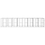 Outdoor Dog Kennel Galvanised Steel 19,36 m 3082288