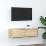 TV Cabinet Sonoma Oak 80x31x25.5 cm Engineered Wood 861512