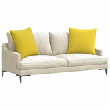 Sofa Pillows 2 pcs Light Yellow 80 x 80 cm Fabric 42014049
