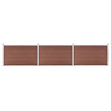 Garden Fence WPC 526x106 cm Brown 3053244