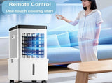 Portable Air Cooler, 12L Evaporative Cooling Fan with Remote, 3 Speed Air Conditioner Unit, 7H 66196818