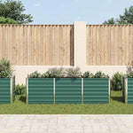 Garden Raised Bed Galvanised Steel 240x40x77 cm Green 47041