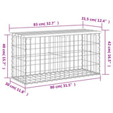 ZNTS Garden Bench Gabion Design 83x31.5x42 cm Impregnated Wood Pine 834349