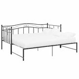 Pull-out Sofa Bed Frame without Mattress Black Metal 90x200 cm 324782