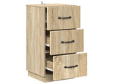Drawer Cabinet Sonoma Oak 33 x 34.5 x 87 cm Engineered Wood 895307