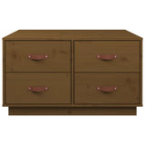 Coffee Table Honey Brown 80x80x45 cm Solid Wood Pine 821520