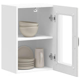 Kitchen Wall Cabinet with Glass Door Lucca High Gloss White 853769