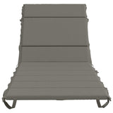 Sunlounger Cushion GEMERT 100% Polyester Grey 200 x 90 x 3 cm 948597