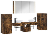 Bathroom Furniture Set 6 pcs Smoked Oak 3407123