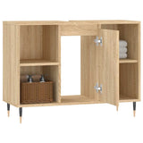 Bathroom Cabinet Sonoma Oak 80x33x60 cm Engineered Wood 831623