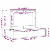 Dressing Table Brown 100 x 40 x 70 cm Engineered Wood 865242
