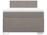 Box Spring Bed with Mattress Taupe 100x200 cm Fabric 3285796